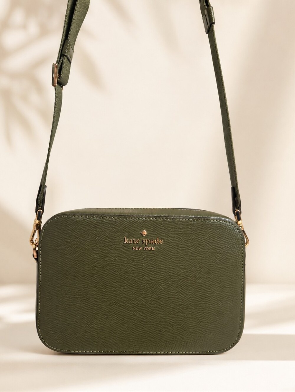 Kate Spade Madison Mini Camera Bag Saffiano Leather Seaweed Green Crossbody NWOT